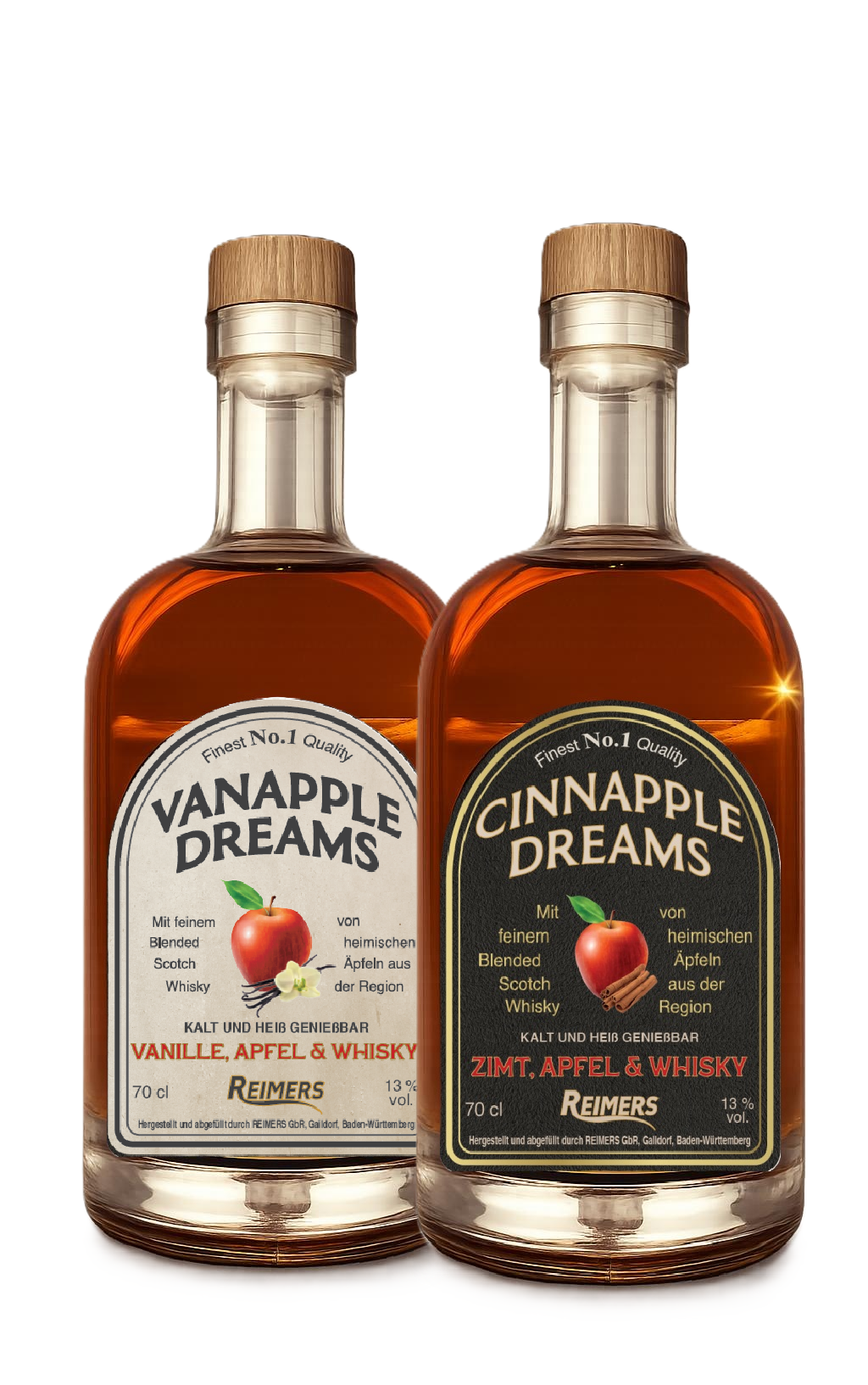 2er Set Apfel Whisky Vanille und Zimt